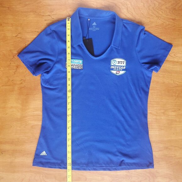 Chip Ganassi Racing Polo Shirt Womens Medium Blue Adidas NTT DATA Indycar Series - Picture 16 of 16